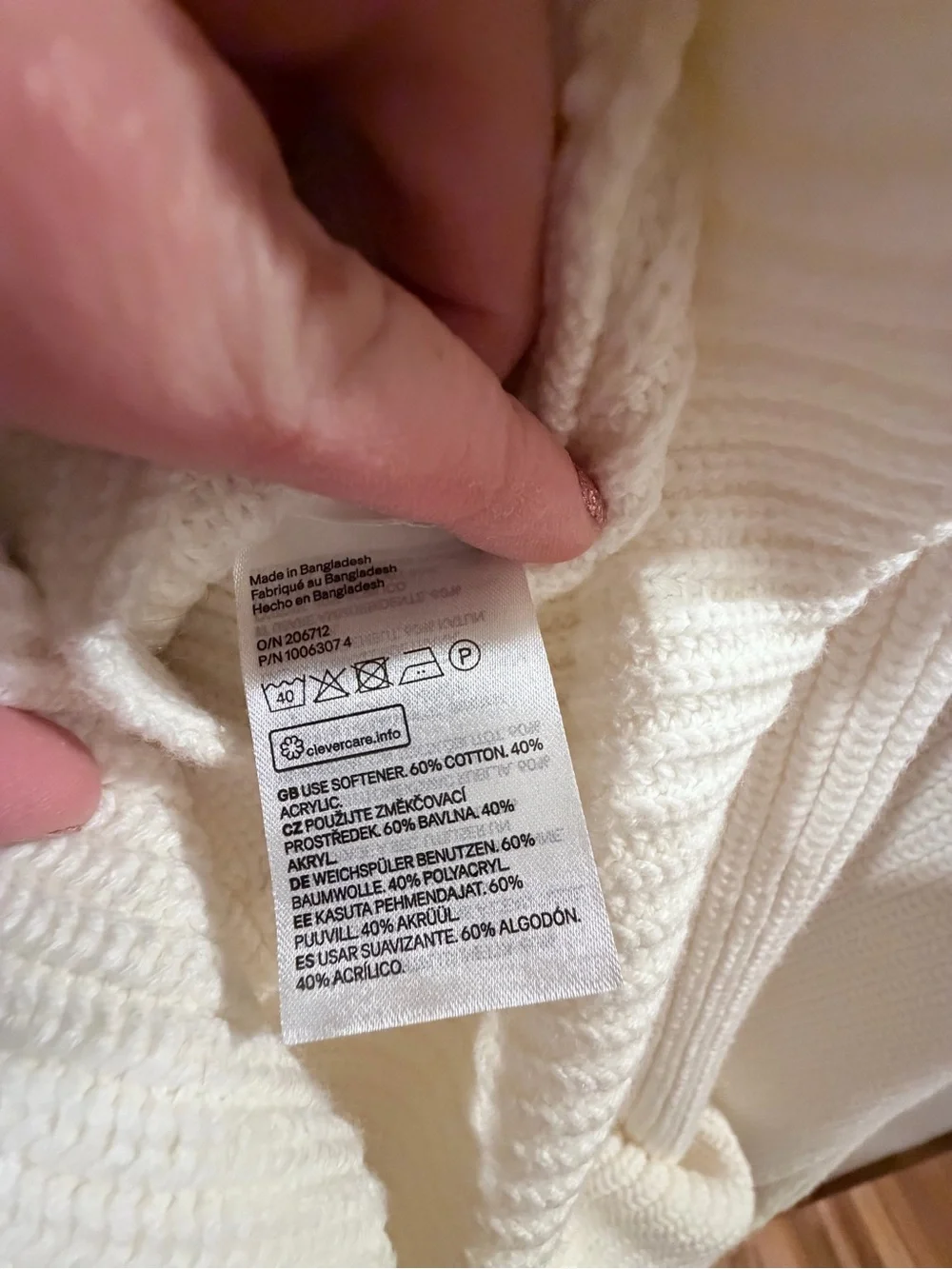 H&M Ivory Ribbed Crewneck Sleeveless Tunic - Picture 5 of 5